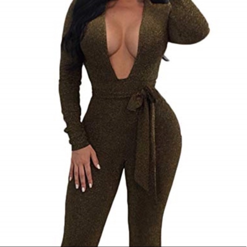 Gold sparkle jumpsuit